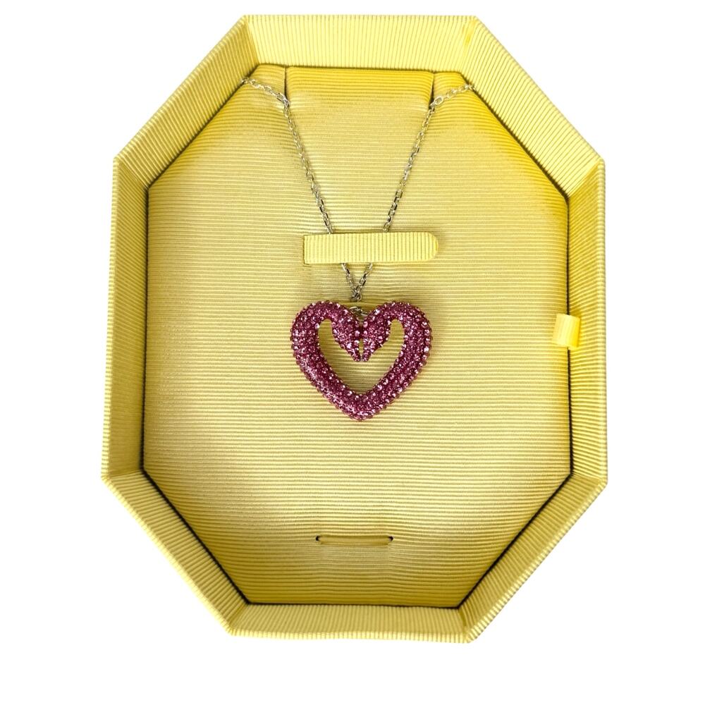 Swarovski Sublima Pendant (Purple) Swan Heart, Large, Necklace
